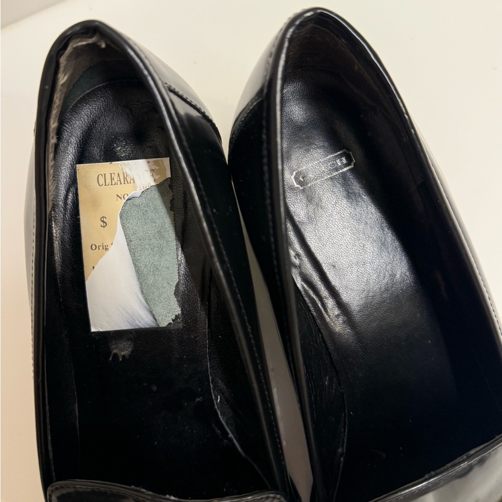 Coach Vintage Made in‎ ITALY Black Leather Block Heel Pumps Sz 7 – RARE - Picture 6 of 7